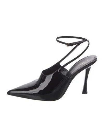 Pre-owned Givenchy Patent Leather Slingback Pumps In Black