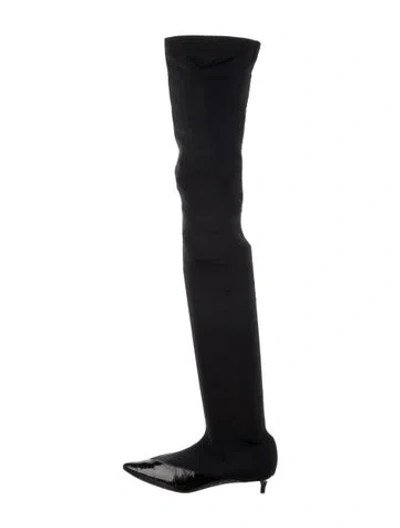 Pre-owned Givenchy Patent Leather Sock Boots W/ Tags In Black