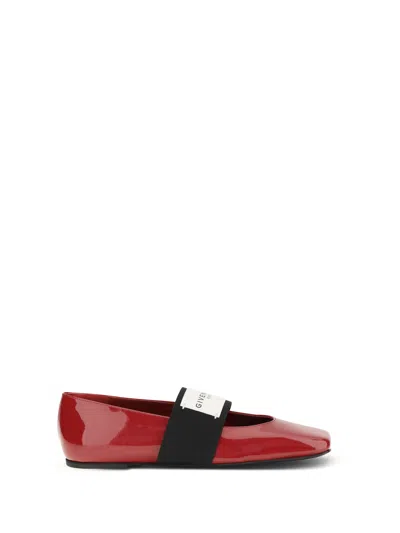 GIVENCHY PATENT-LEATHER SQUARED BALLERINAS