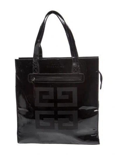 Pre-owned Givenchy Patent Leather Top Handle Bag In Black