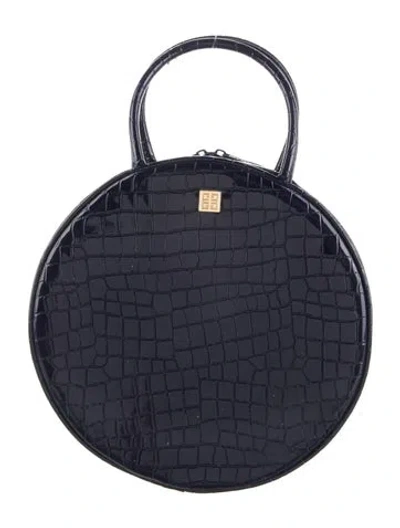 Pre-owned Givenchy Patent Leather Top Handle Bag In Blue