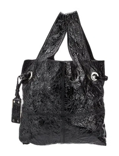 Pre-owned Givenchy Patent Leather Tote In Black