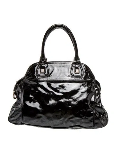 Pre-owned Givenchy Patent Leather Weekender Bag In Black
