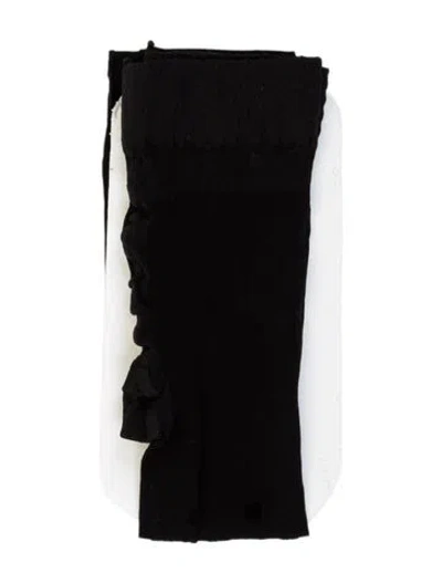 Pre-owned Givenchy Pattern Embroidered Elastic Stockings In Black