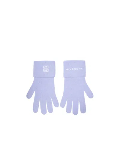 Givenchy Pattern Gloves In Purple