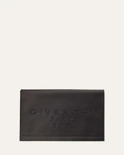 GIVENCHY PATTERN POCHETTE IN SATIN WITH LOGO EMBROIDERY