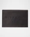 Givenchy Pattern Pochette In Satin With Logo Embroidery In Brown