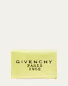 Givenchy Pattern Pochette In Satin With Logo Embroidery In Yellow