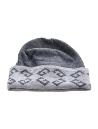 Pre-owned Givenchy Pattern Print Beanie In Gray