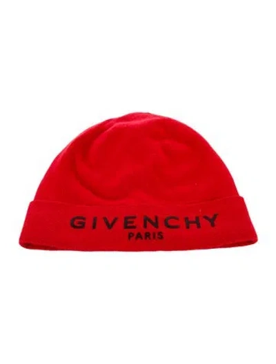 Pre-owned Givenchy Pattern Print Beanie In Red