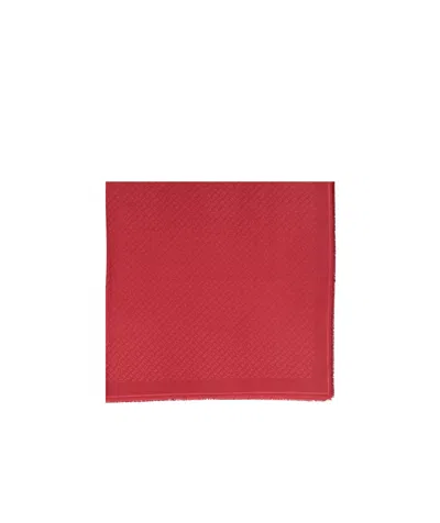 Givenchy Pattern Silk Scarf In Red