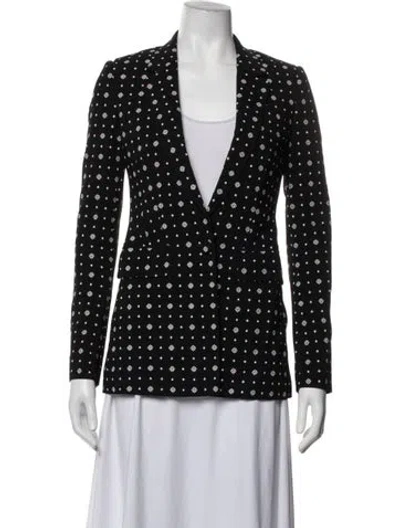 Pre-owned Givenchy Patterned Blazer In Black
