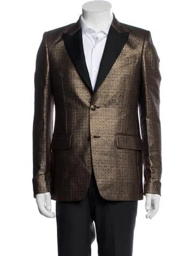 Pre-owned Givenchy Patterned Blazer W/ Tags In Gold/metallic