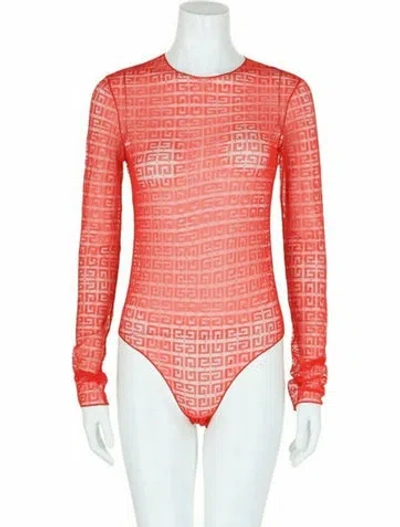Pre-owned Givenchy Patterned Bodysuit W/ Tags In Red