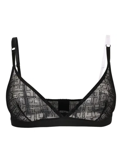 Givenchy Patterned Bra In Black