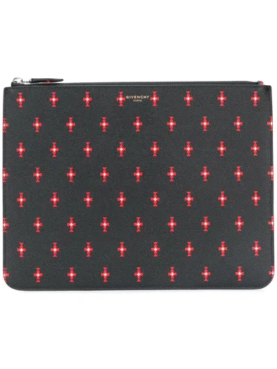 Givenchy Patterned Clutch In Black
