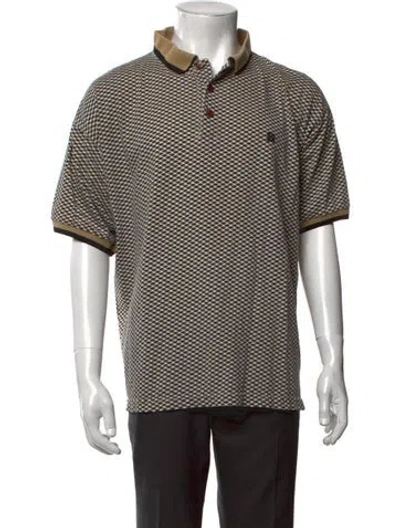 Pre-owned Givenchy Patterned Collar Polo Shirt In Neutral