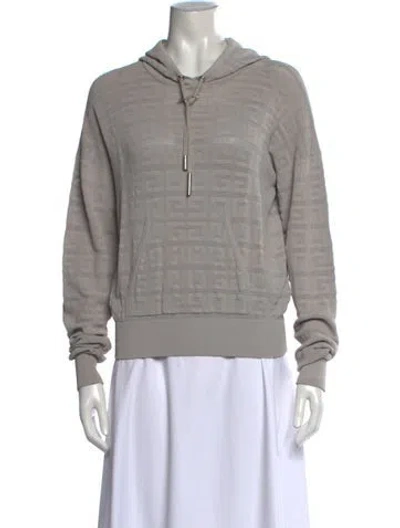 Pre-owned Givenchy Patterned Crew Neck Sweater In Grey