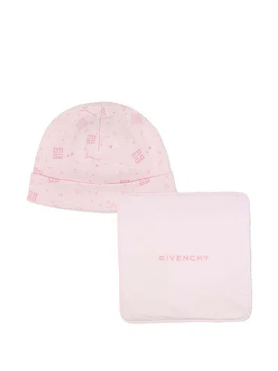 Givenchy Patterned Hat And Blanket Two-piece Set In Pink