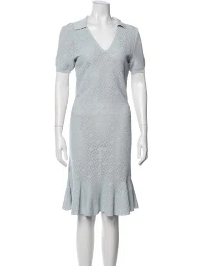 Pre-owned Givenchy Patterned Knee-length Dress In Blue