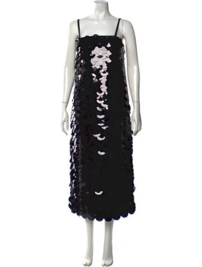 Pre-owned Givenchy Patterned Midi Length Dress In Black