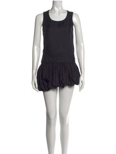 Pre-owned Givenchy Patterned Mini Dress In Black