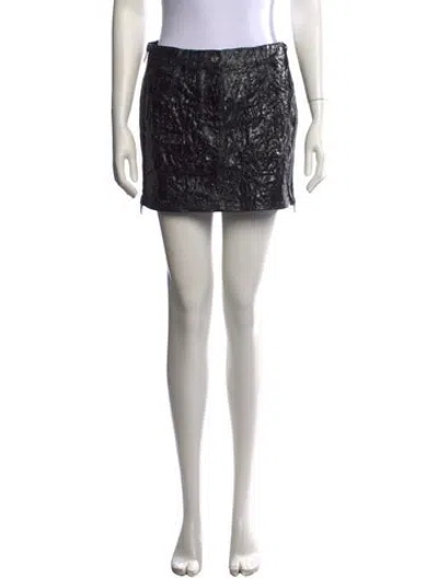 Pre-owned Givenchy Patterned Mini Skirt In Black