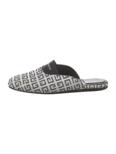 Pre-owned Givenchy Patterned Mules In White