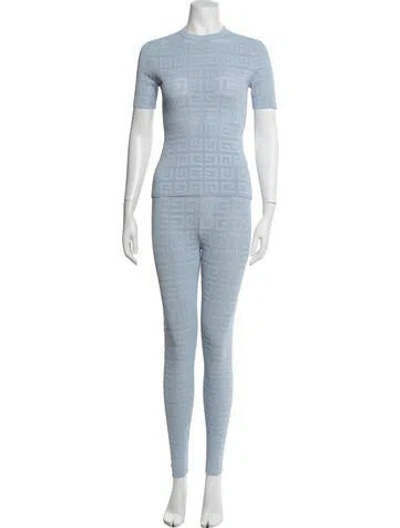 Pre-owned Givenchy Patterned Pant Set In Blue