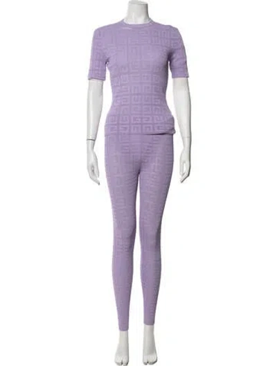 Pre-owned Givenchy Patterned Pant Set In Purple