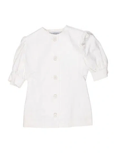 Pre-owned Givenchy Patterned Short Sleeve Blouse In Neutrals