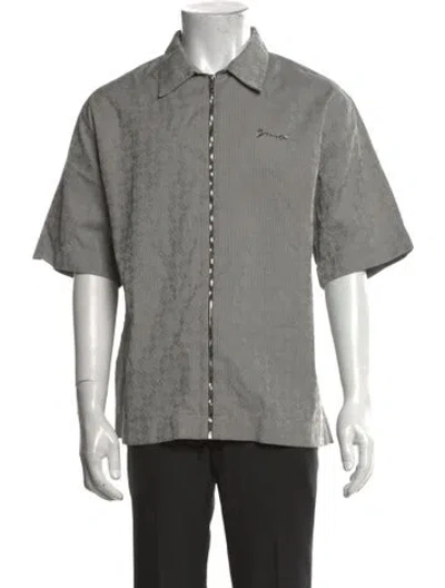 Pre-owned Givenchy Patterned Short Sleeve Shirt W/ Tags In Gray
