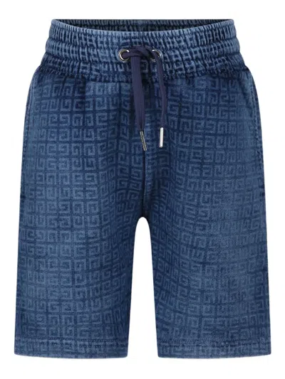 Givenchy Kids' Patterned Shorts In Blue
