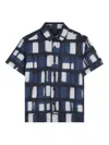 Givenchy Patterned Short-sleeve Top In Blue