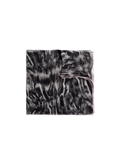 Givenchy Patterned Silk Scarves In Black