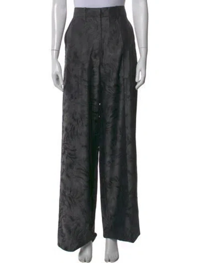 Pre-owned Givenchy Patterned Wide Leg Pants In Gray
