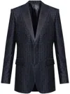 Givenchy Patterned-jacquard Blazer In Blue