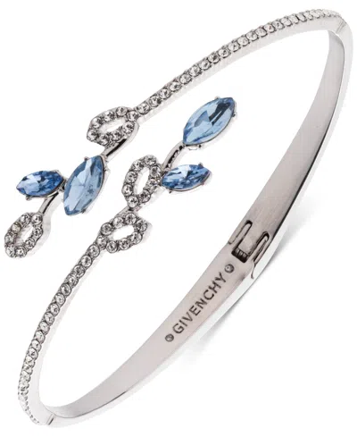Givenchy Pave & Color Crystal Bypass Bangle Bracelet In Metallic