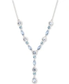 GIVENCHY PAVE & COLOR CRYSTAL LARIAT NECKLACE, 16" + 3" EXTENDER