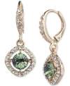 GIVENCHY PAVE & COLOR CUBIC ZIRCONIA ORBITAL DROP EARRINGS