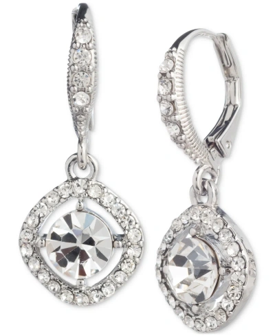 Givenchy Pave & Color Cubic Zirconia Orbital Drop Earrings In White