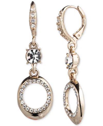 Givenchy Pave & Crystal Double Drop Earrings In Light Pink