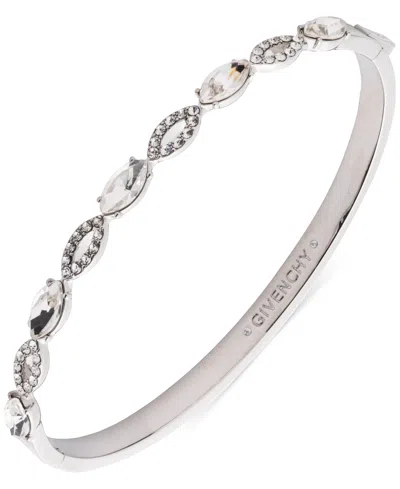 Givenchy Pave & Marquise Crystal Bangle Bracelet In Crystal Wh