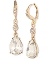 Givenchy Pave & Pear-shape Crystal Double Drop Earrings