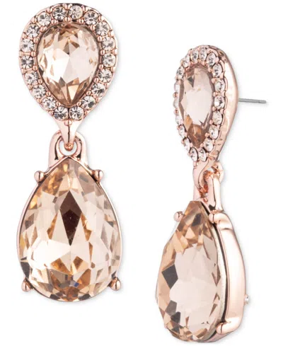 Givenchy Pave & Pear-shape Crystal Drop Earrings In Gold