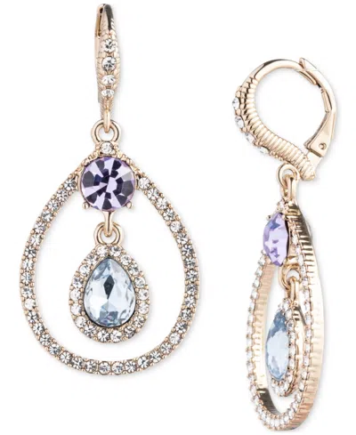 Givenchy Pave & Pear-shape Crystal Orbital Drop Earrings In Multi