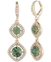 Givenchy Pave & Round Crystal Halo Double Drop Earrings