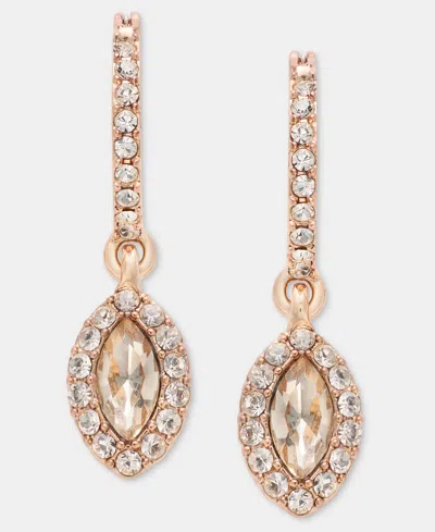 Givenchy Pave & Stone Charm Hoop Earrings In Neutral