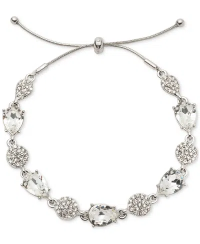 Givenchy Pave Cluster & Pear-shape Crystal Slider Bracelet