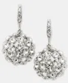 Givenchy Pave Cluster Drop Earrings In White